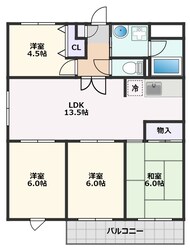 グリーンハイム上山手の物件間取画像